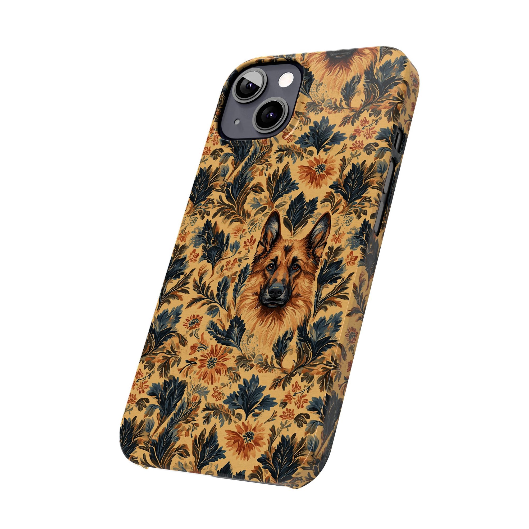 Autumnal German Shepherd Glamour Slim Phone Cases