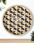 Whimsical Dachsund Dreamcatcher Wall Clock