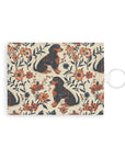 Blossoming Dachshunds Delight Leather Card Holder