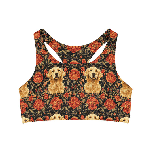 Golden Pawsatronic Tapestry Seamless Sports Bra