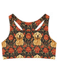 Golden Pawsatronic Tapestry Seamless Sports Bra