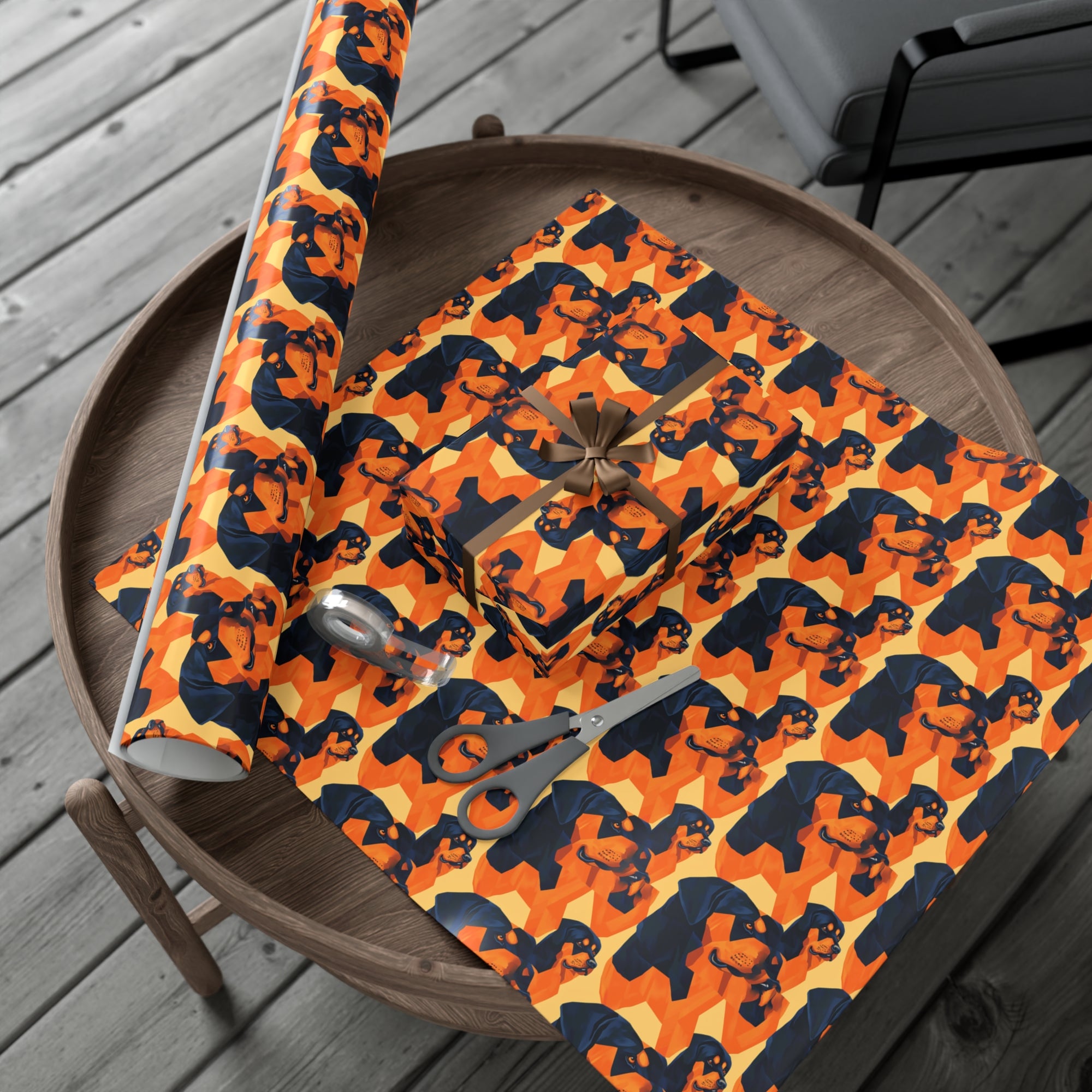 Rottweiler Chic Pawsitivity Gift Wrap Papers