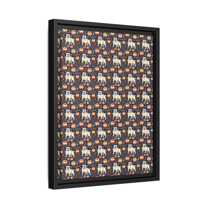 Bulldog Blossom Bonanza Matte Canvas, Framed