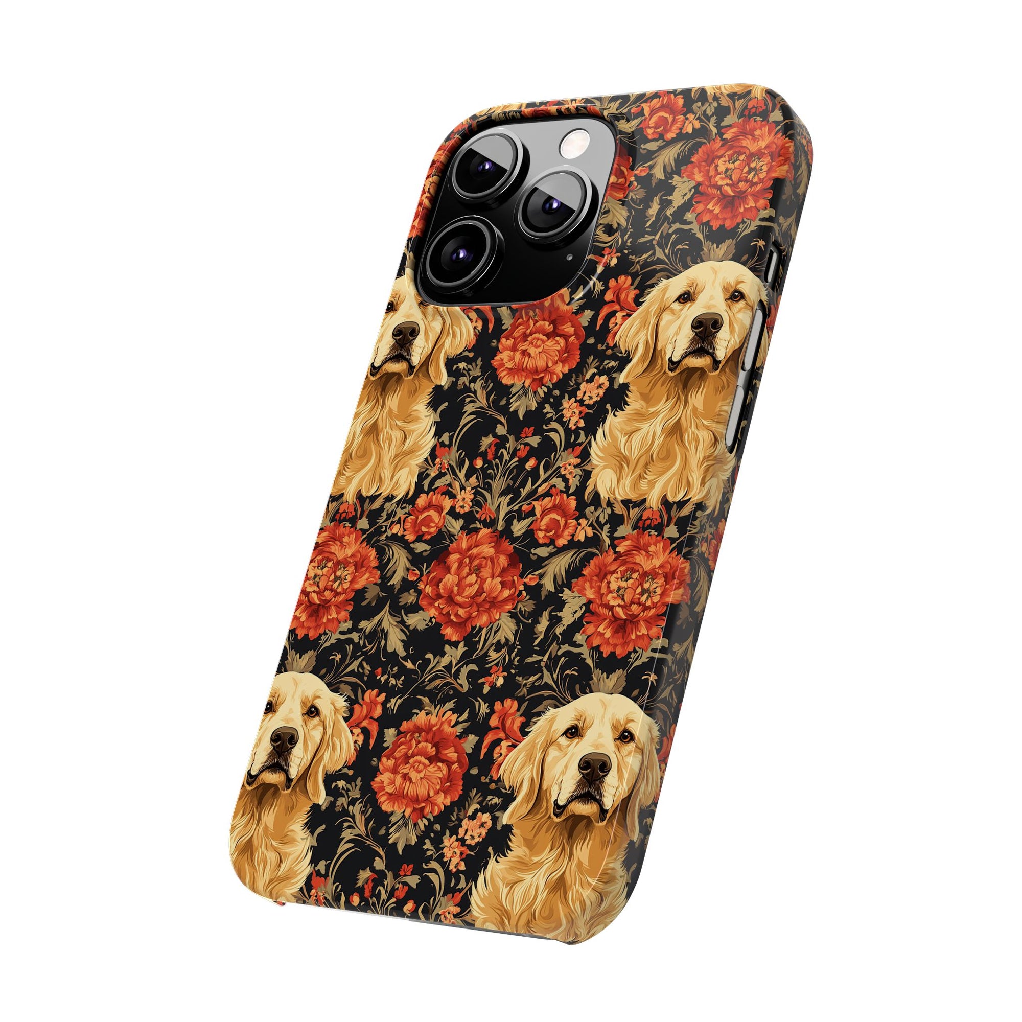 Golden Pawsatronic Tapestry Slim Phone Cases