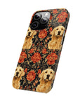 Golden Pawsatronic Tapestry Slim Phone Cases