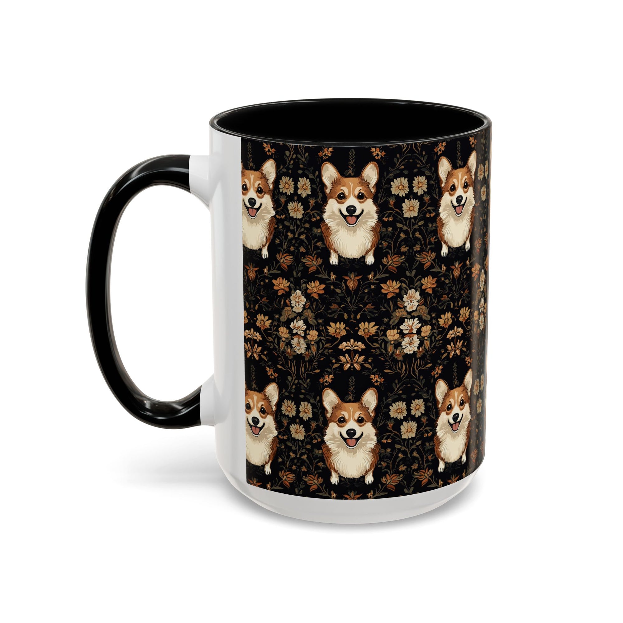 Nighttime Corgi Glow Stride Accent Coffee Mug