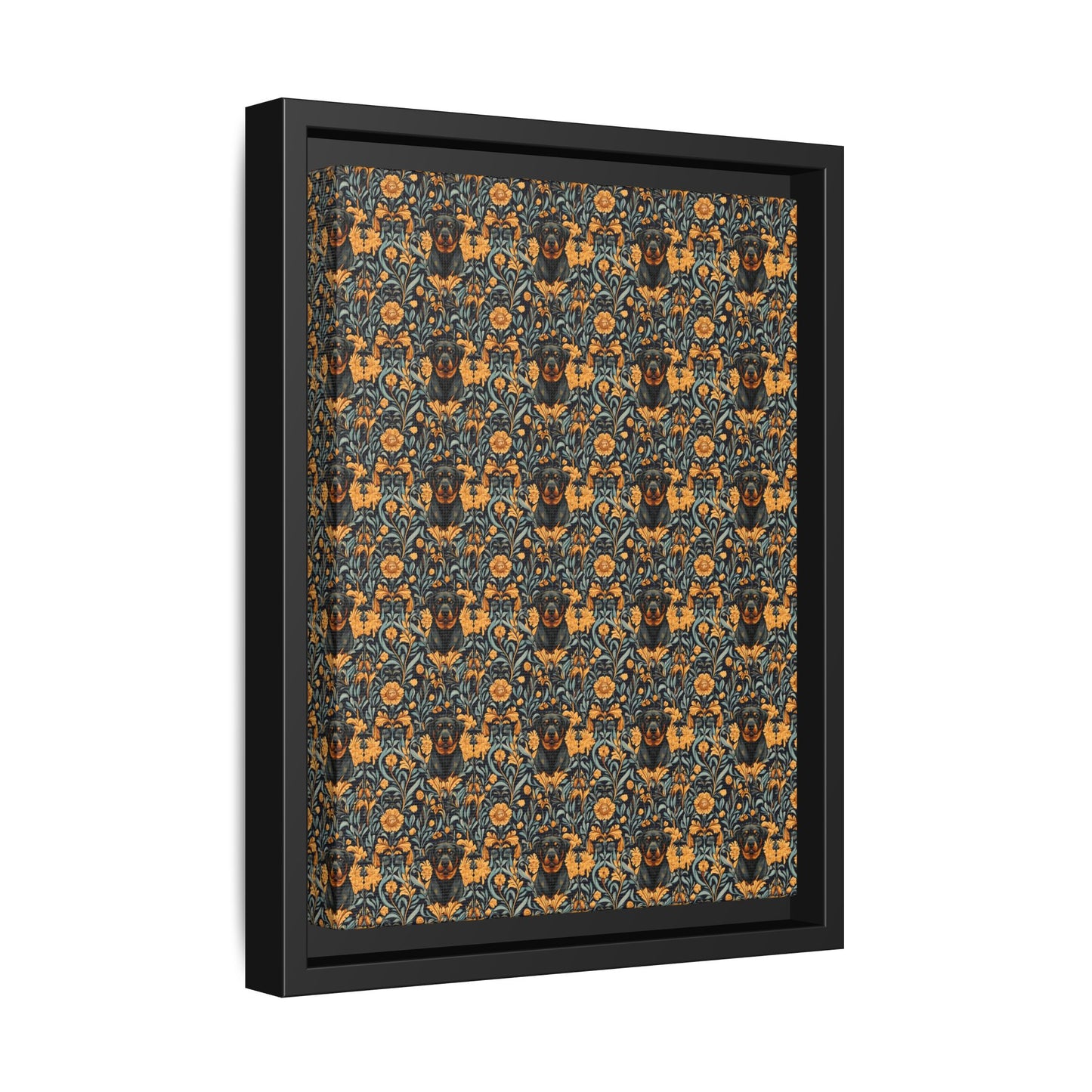 Ruffle Rottie Glamourific Matte Canvas, Framed