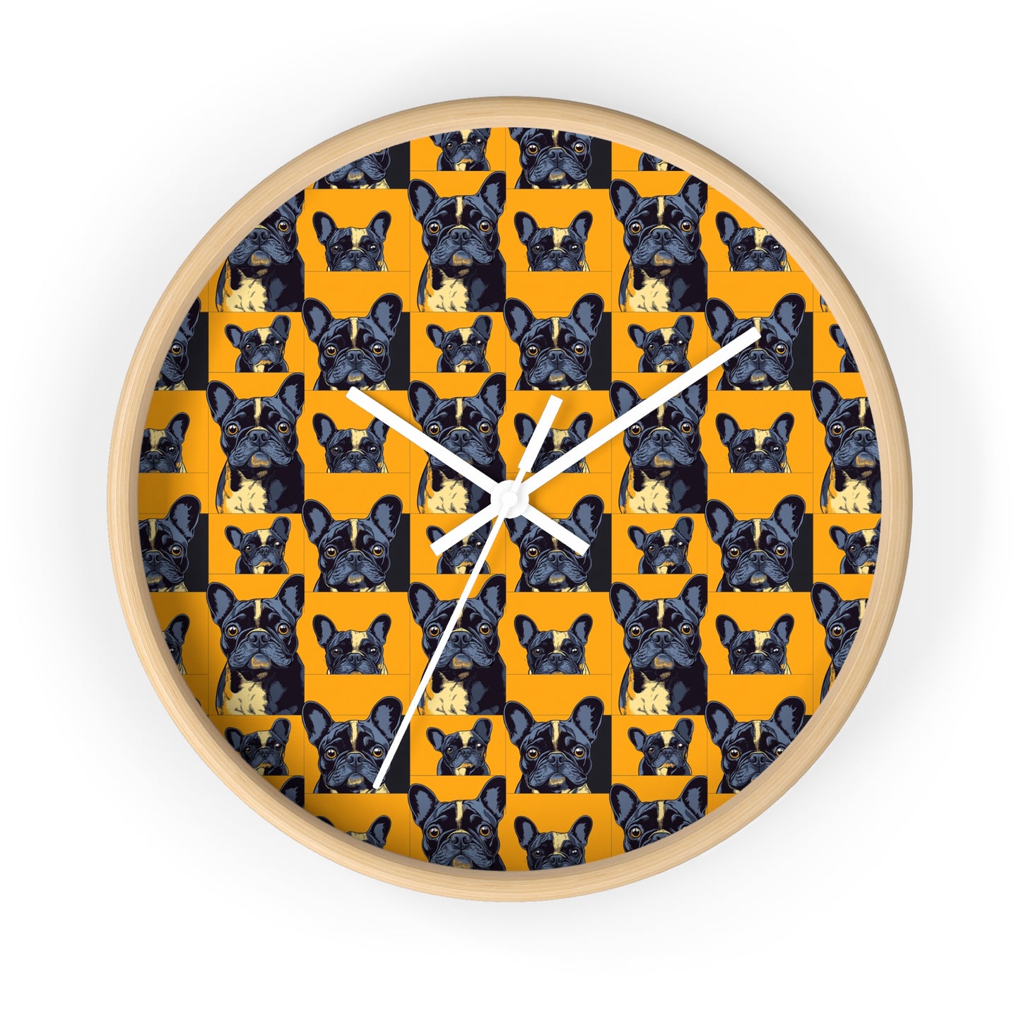 Frenchie Pawsitively Pawsome Peek-a-Boo Perfection Wall Clock