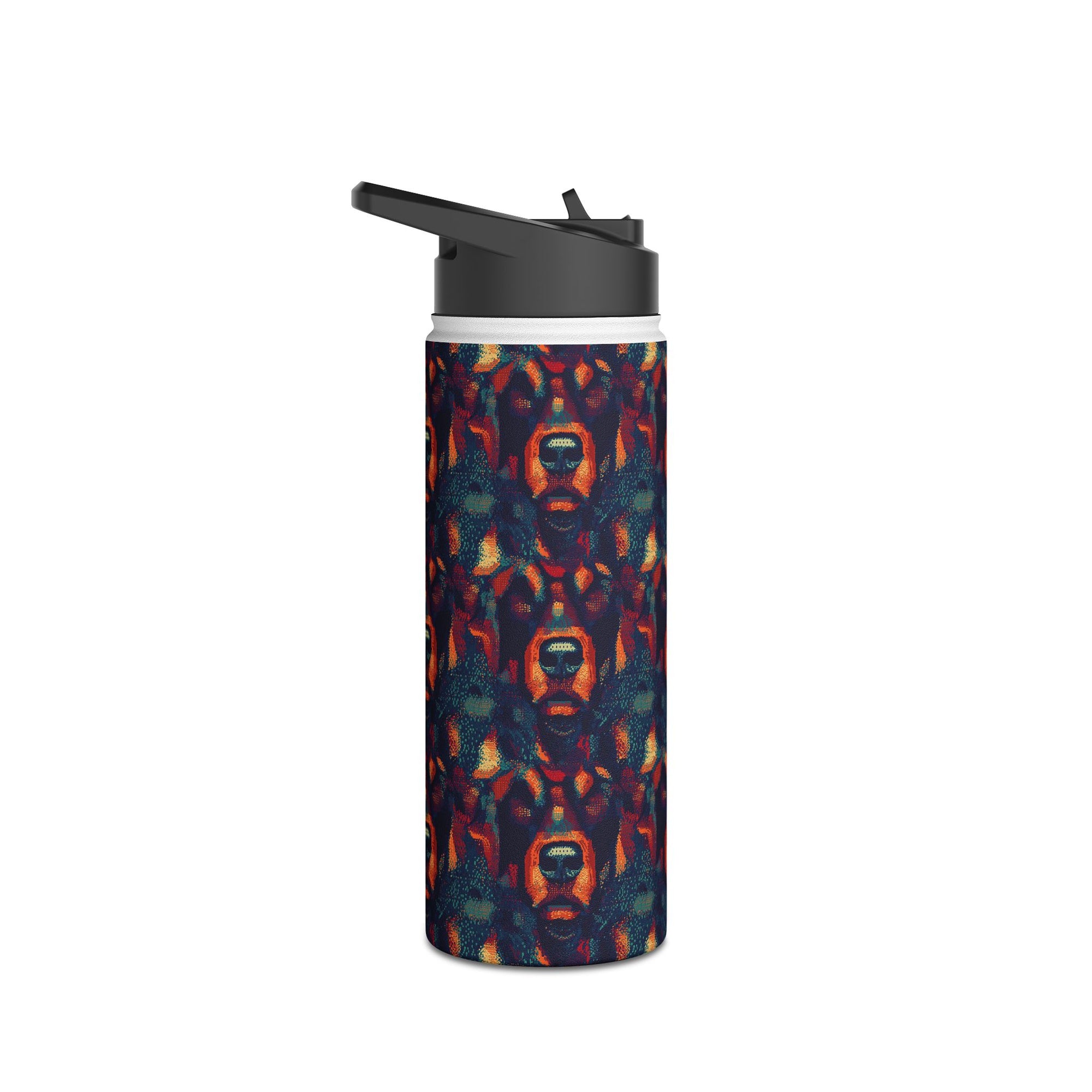 Rustic Rottie Charm Stainless Steel Water Bottle