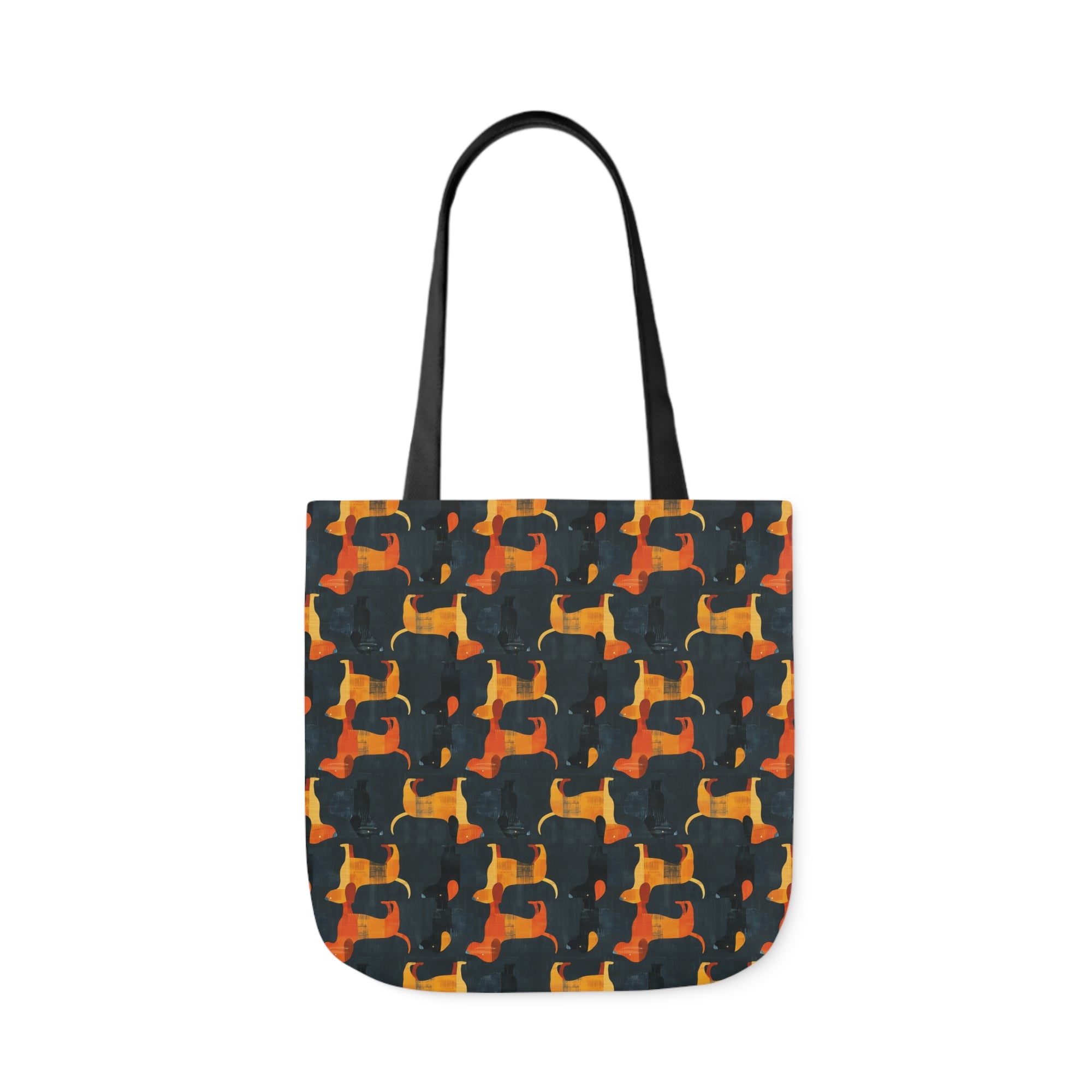 Dapper Dachshund Noir Glow Canvas Tote Bag