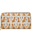 Golden Glamour Paws - Luxe Licks for Regal Retrievers Zipper Wallet