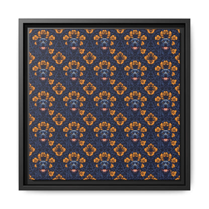 Royal Rottweiler Regalia Matte Canvas, Framed