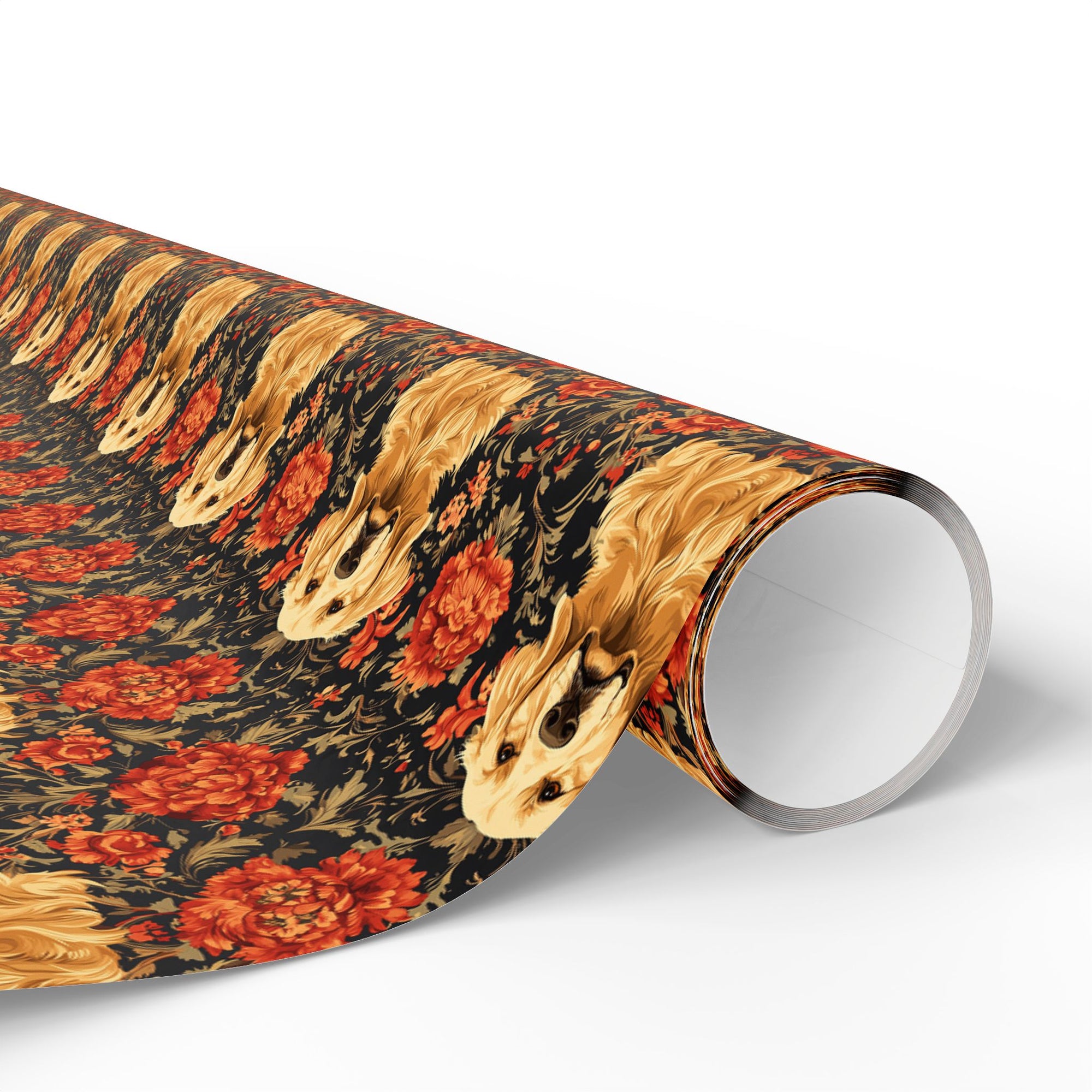 Golden Pawsatronic Tapestry Wrapping Paper