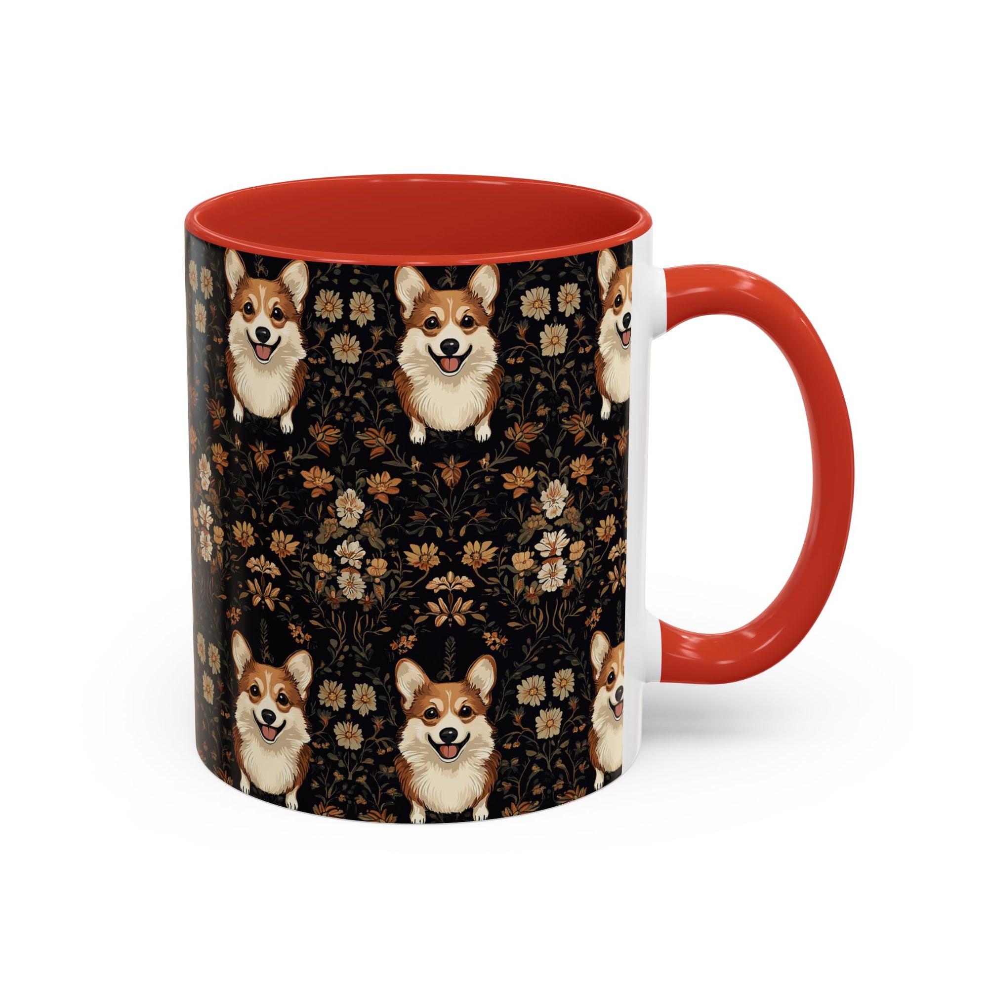 Nighttime Corgi Glow Stride Accent Coffee Mug