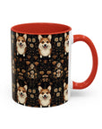 Nighttime Corgi Glow Stride Accent Coffee Mug