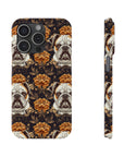 Bloomingly Bulldogistic Bouquet Slim Phone Cases