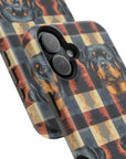 Pawsome Rottweiler Royalty Plaid Magnetic Tough Cases