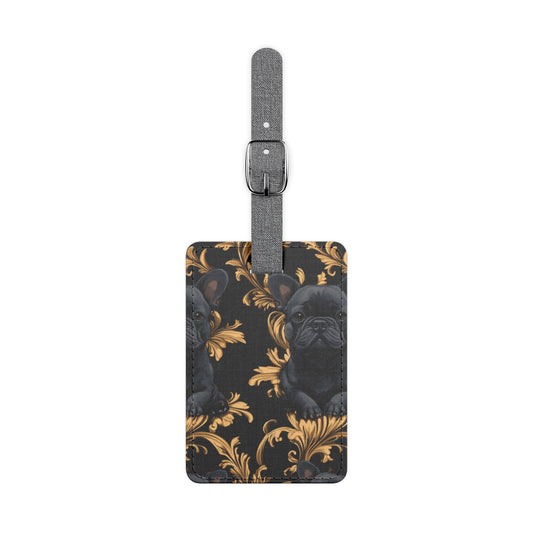 Regal Frenchie Noir Elegance Luggage Tag