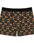 Dapper Dachshund Noir Glow Men's Boxer Briefs