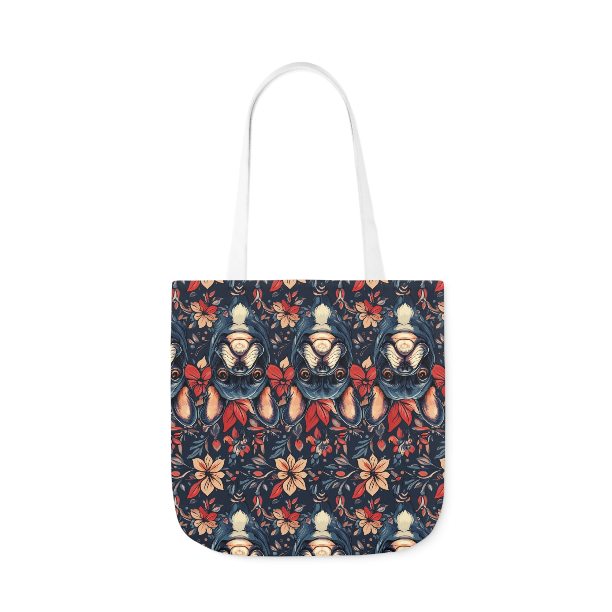 Gothic Rose Bulldog Noir Enchantment Canvas Tote Bag