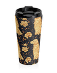 Golden Paws Floral Frenchie Stainless Steel Travel Mug