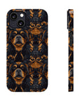 Modern Rottweiler Royalty Slim Phone Cases