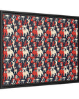 Bulldoggy Bliss Chomper Matte Canvas, Framed