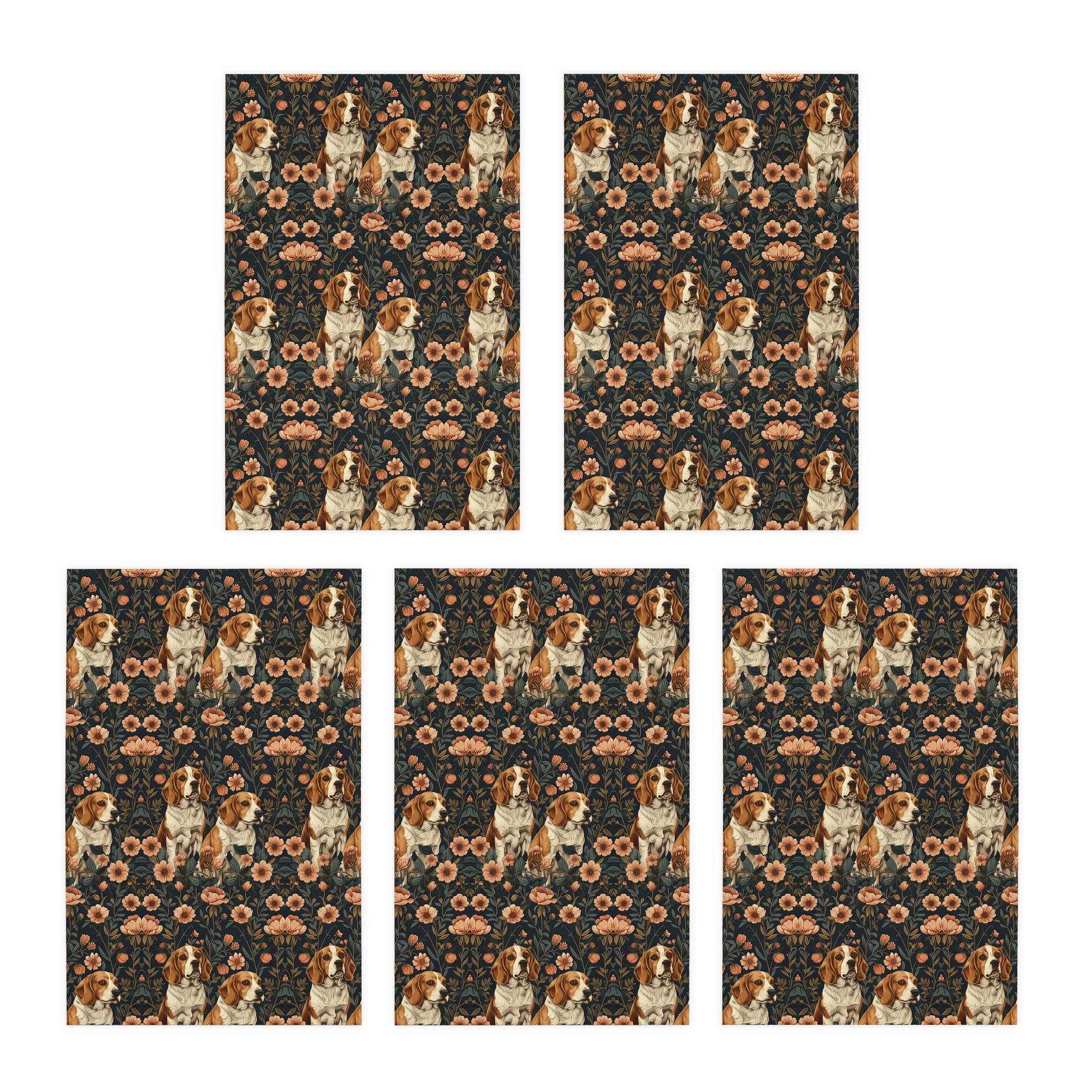 Beagle Blossom Bonanza Greeting Cards (5-Pack)