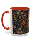 Dapper Dachshund Embroidery Elegance Accent Coffee Mug