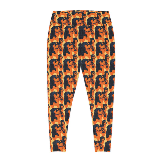 Rottweiler Chic Pawsitivity Plus Size Leggings