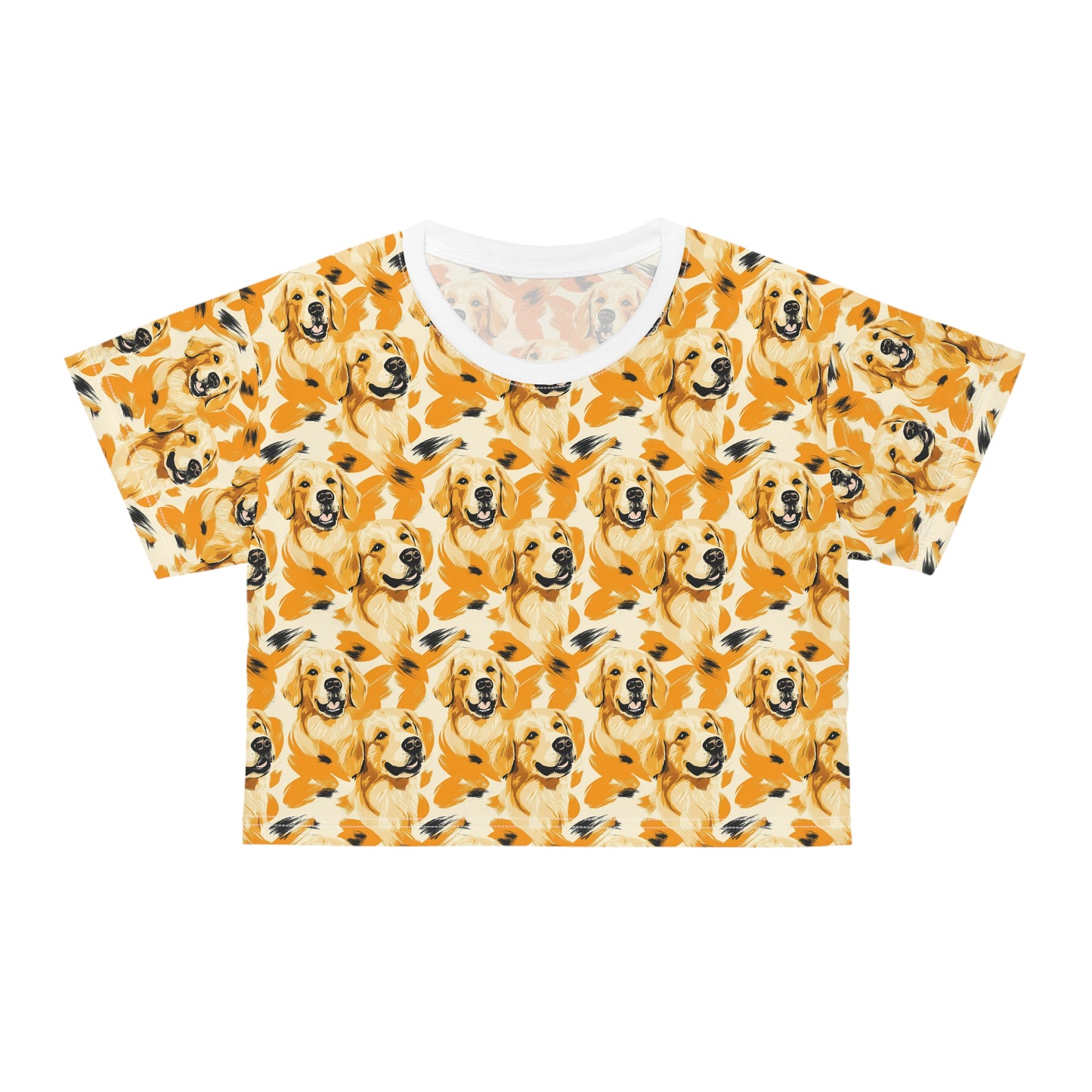 Golden Glitz 'n Glamour Woofwear Crop Tee