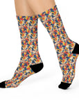 Bloom Pup Frenchietastic Splatter Cushioned Crew Socks