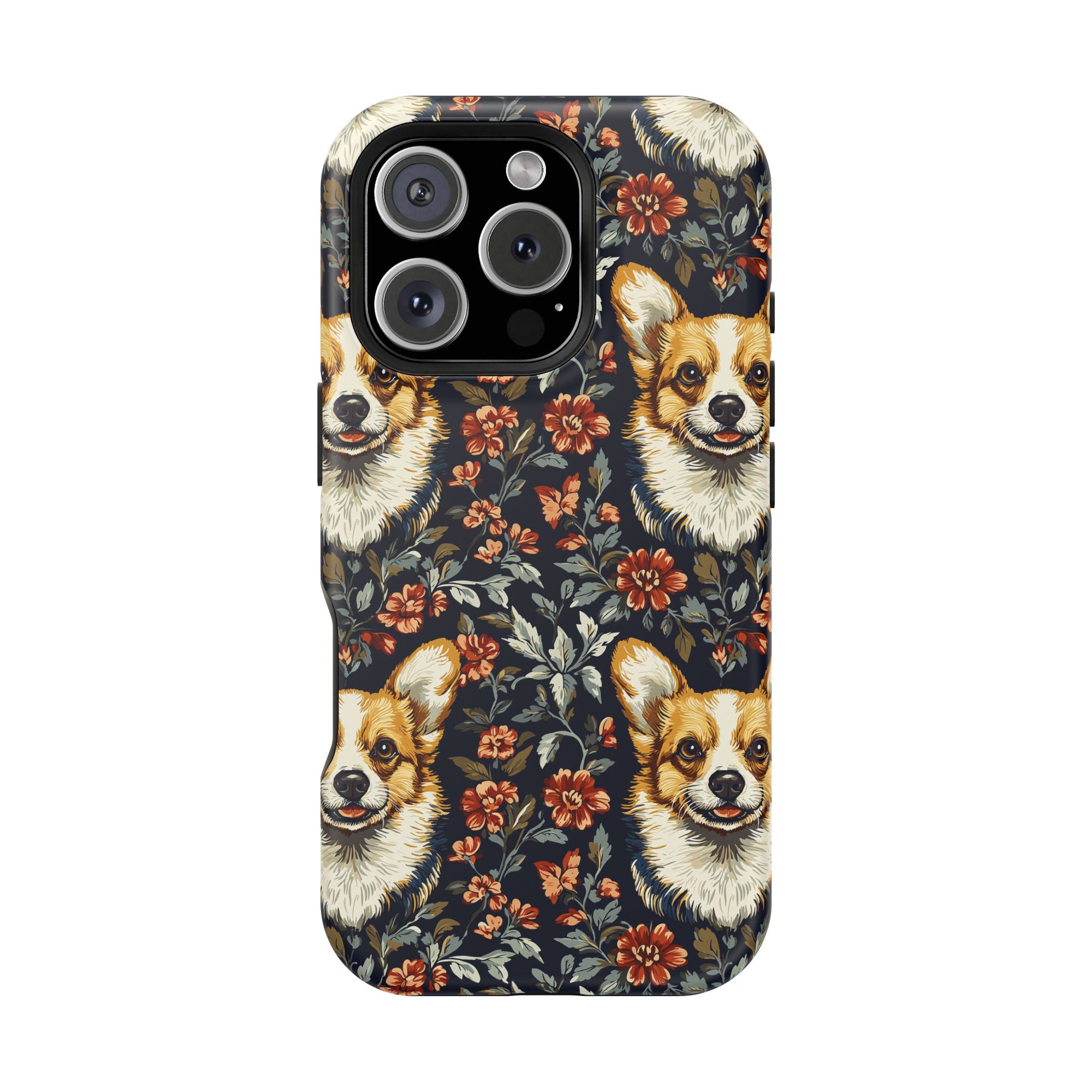 Floofy Corgi Blossom Blast Magnetic Tough Cases