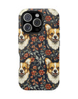 Floofy Corgi Blossom Blast Magnetic Tough Cases