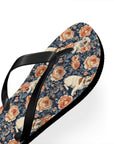 Blooming Bulldog Beauty Flip Flops