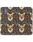 Floofy Corgi Blossom Blast Flip Cases