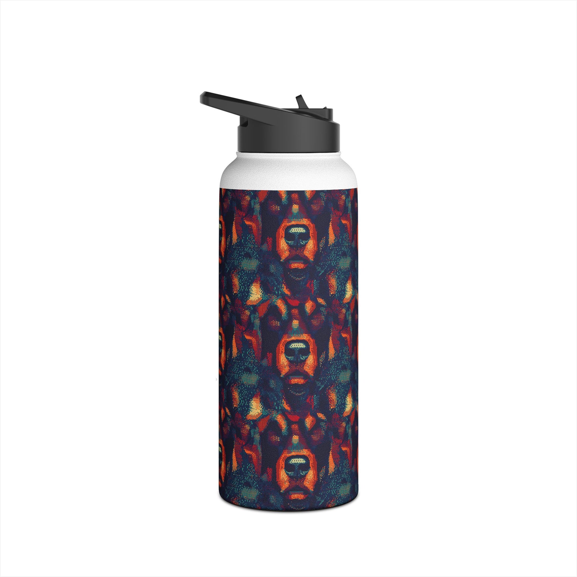 Rustic Rottie Charm Stainless Steel Water Bottle