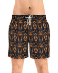 Modern Rottweiler Royalty Men's Mid-Length Swim Shorts