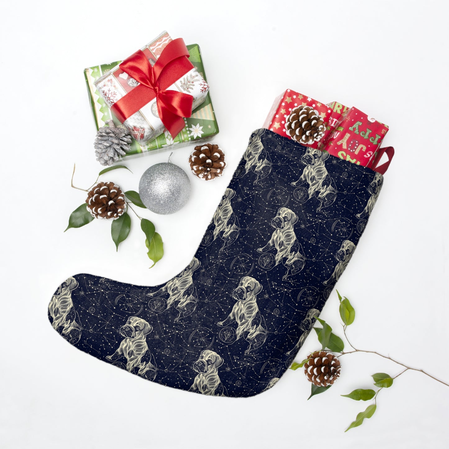 Celestial Boxer Bliss Christmas Stockings