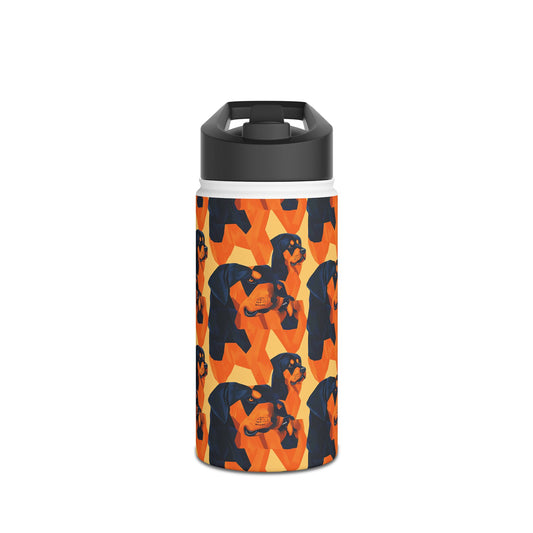 Rottweiler Chic Pawsitivity Stainless Steel Water Bottle