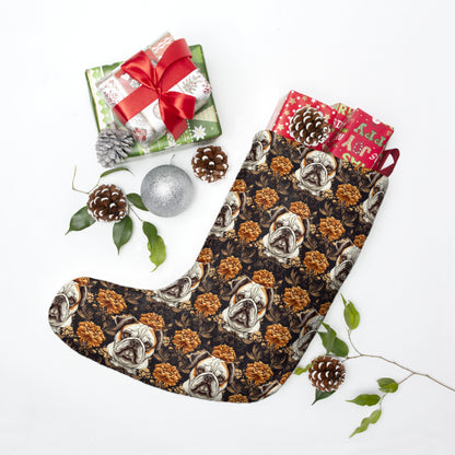 Bloomingly Bulldogistic Bouquet Christmas Stockings