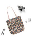 Blooming Bulldog Beauty Canvas Tote Bag