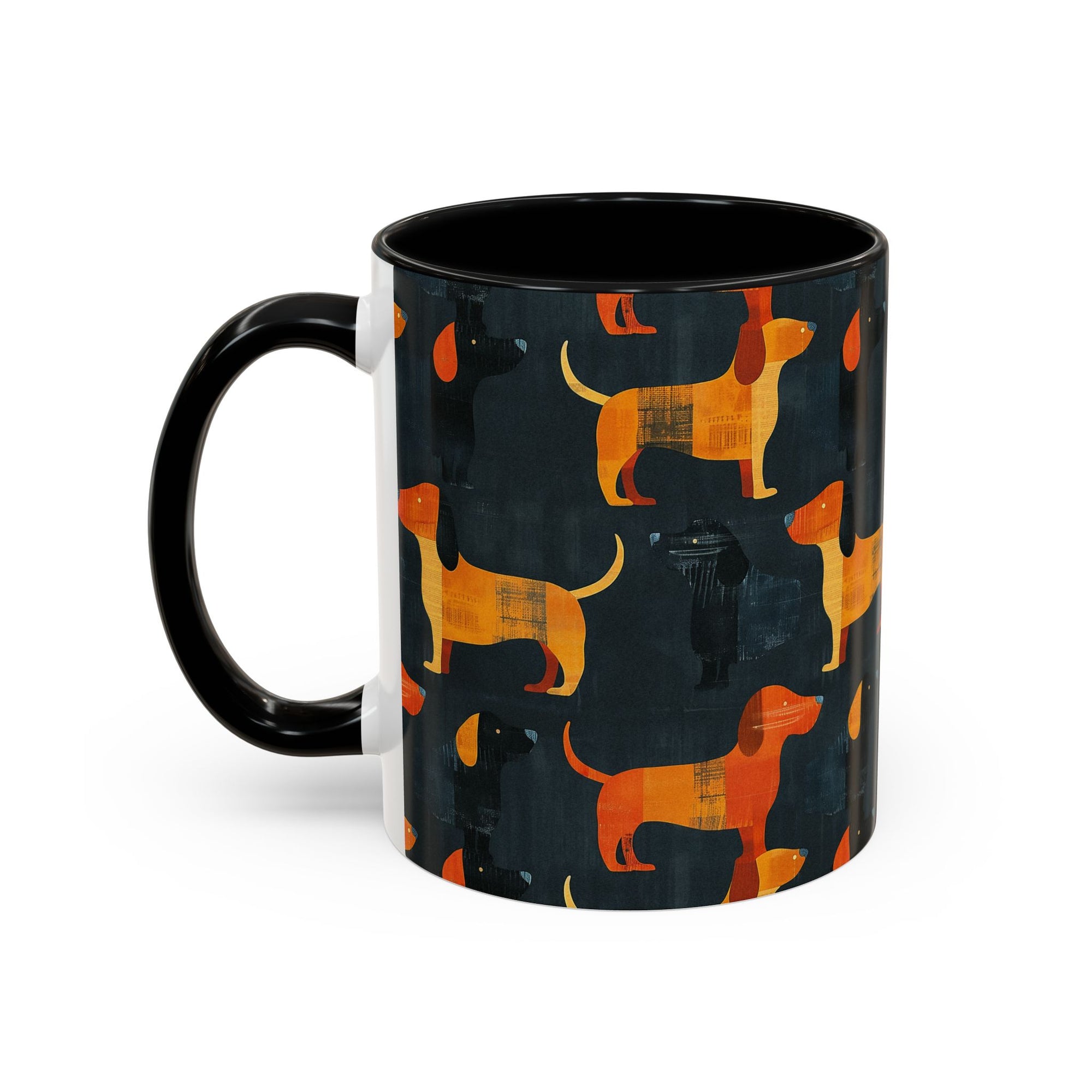 Dapper Dachshund Noir Glow Accent Coffee Mug