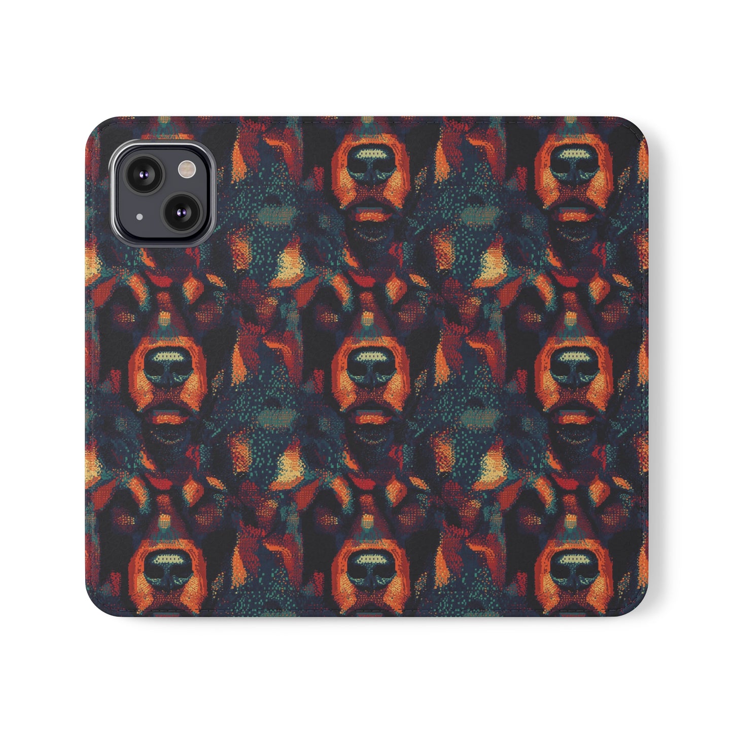 Rustic Rottie Charm Flip Cases