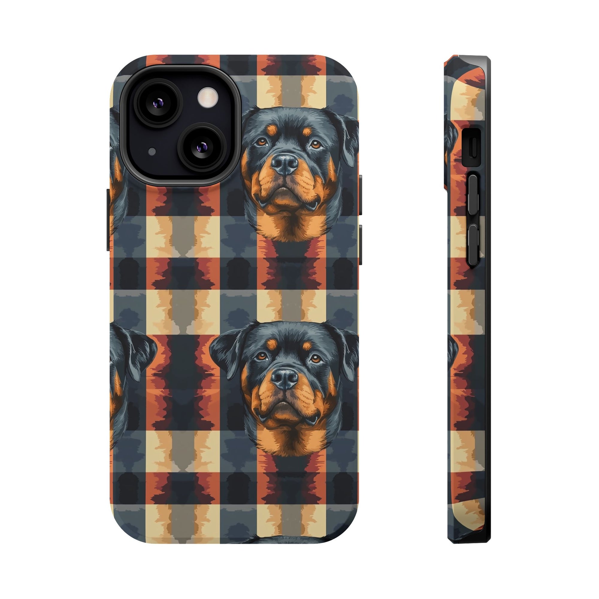 Pawsome Rottweiler Royalty Plaid Magnetic Tough Cases