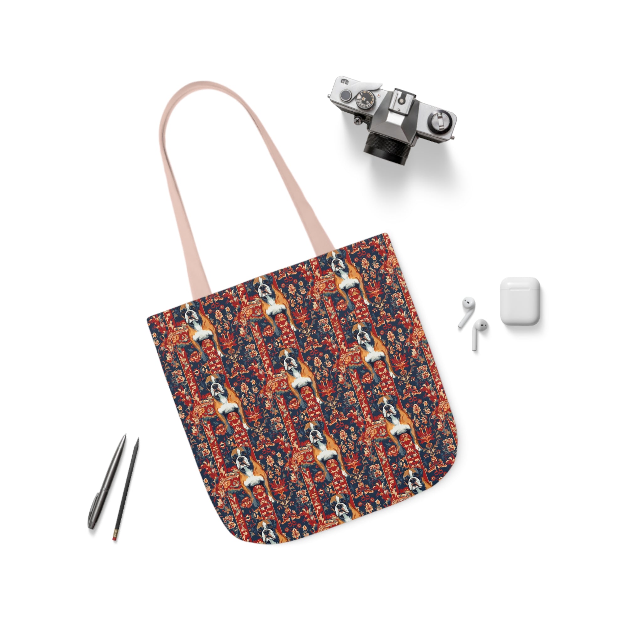 Boxer Blossom Tapestry Delight Canvas Tote Bag