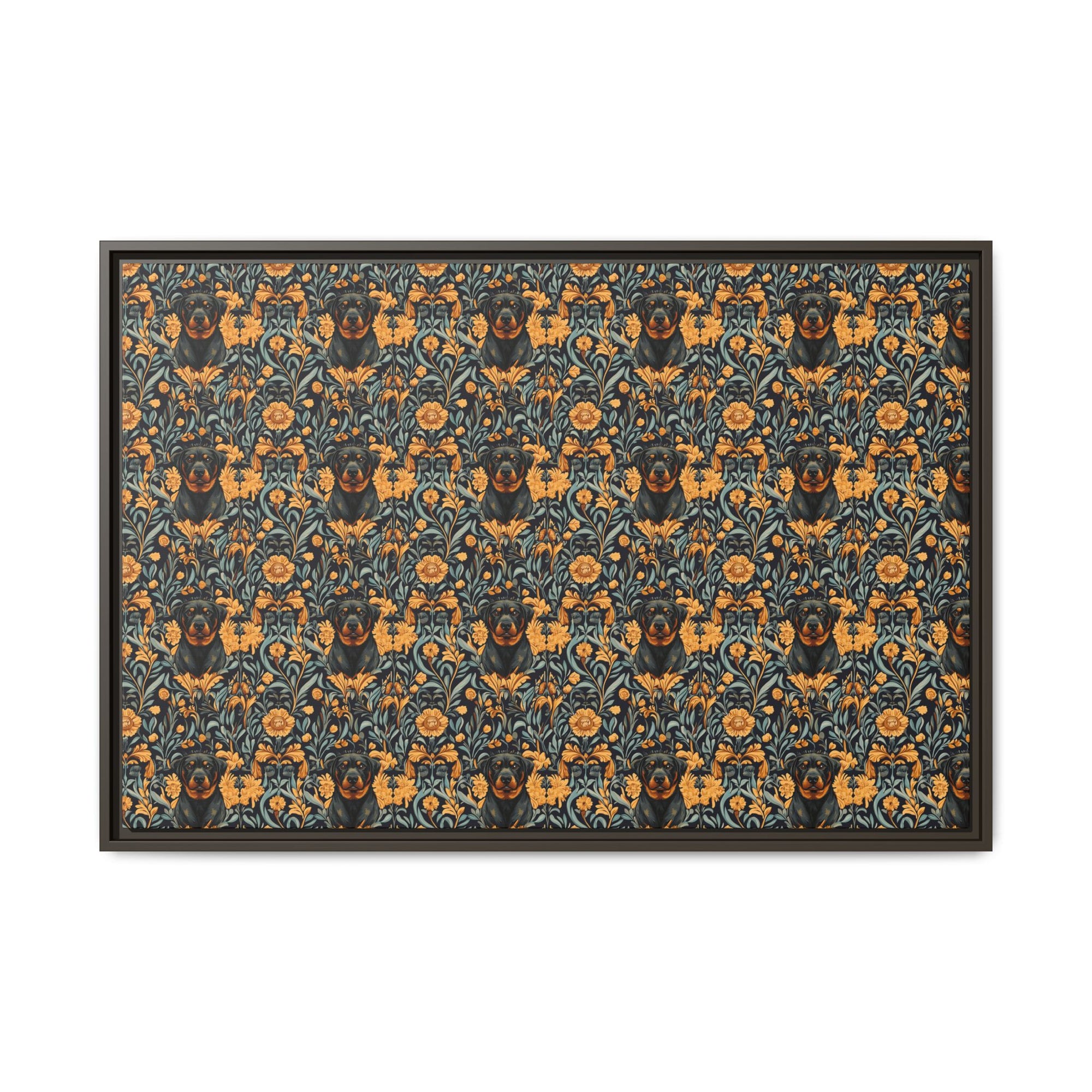 Ruffle Rottie Glamourific Matte Canvas, Framed