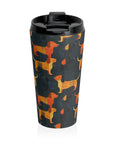 Dapper Dachshund Noir Glow Stainless Steel Travel Mug