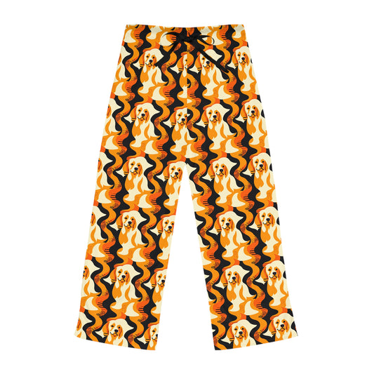 Golden Woof Abstract Glamour Women's Pajama Pants