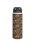 Dazzling Dachsund Blossoms & Foliage Stainless Steel Water Bottle